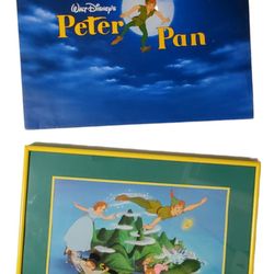 Peter Pan Framed Lithograph Walt Disney 1996 Exclusive Commemorate Wall Art Decor