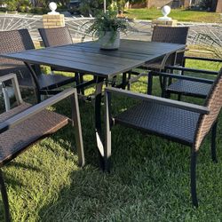 brand new patio table set in box