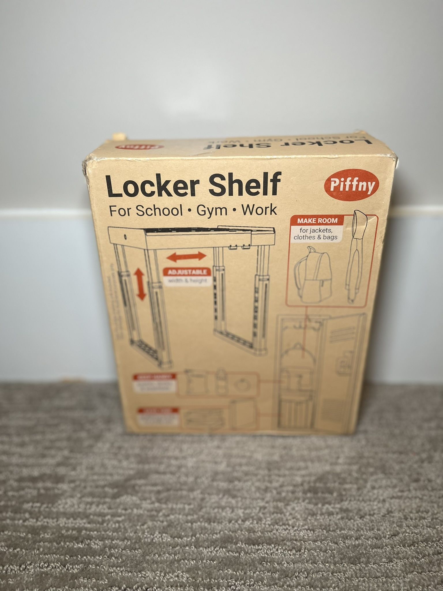 Adjustable Locker Shelf – Easy Assembly for School or Work Lockers