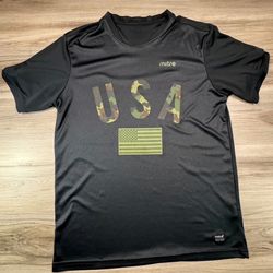 Retro 2020 Mitre Mens USA Soccer Jersey Black Camo American Flag streetwear