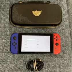 Nintendo Switch with Charger and Case