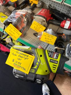 Ryobi flashlight 18v