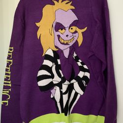 NEW!! Beetlejuice Cardigan Sweater Size 2XL