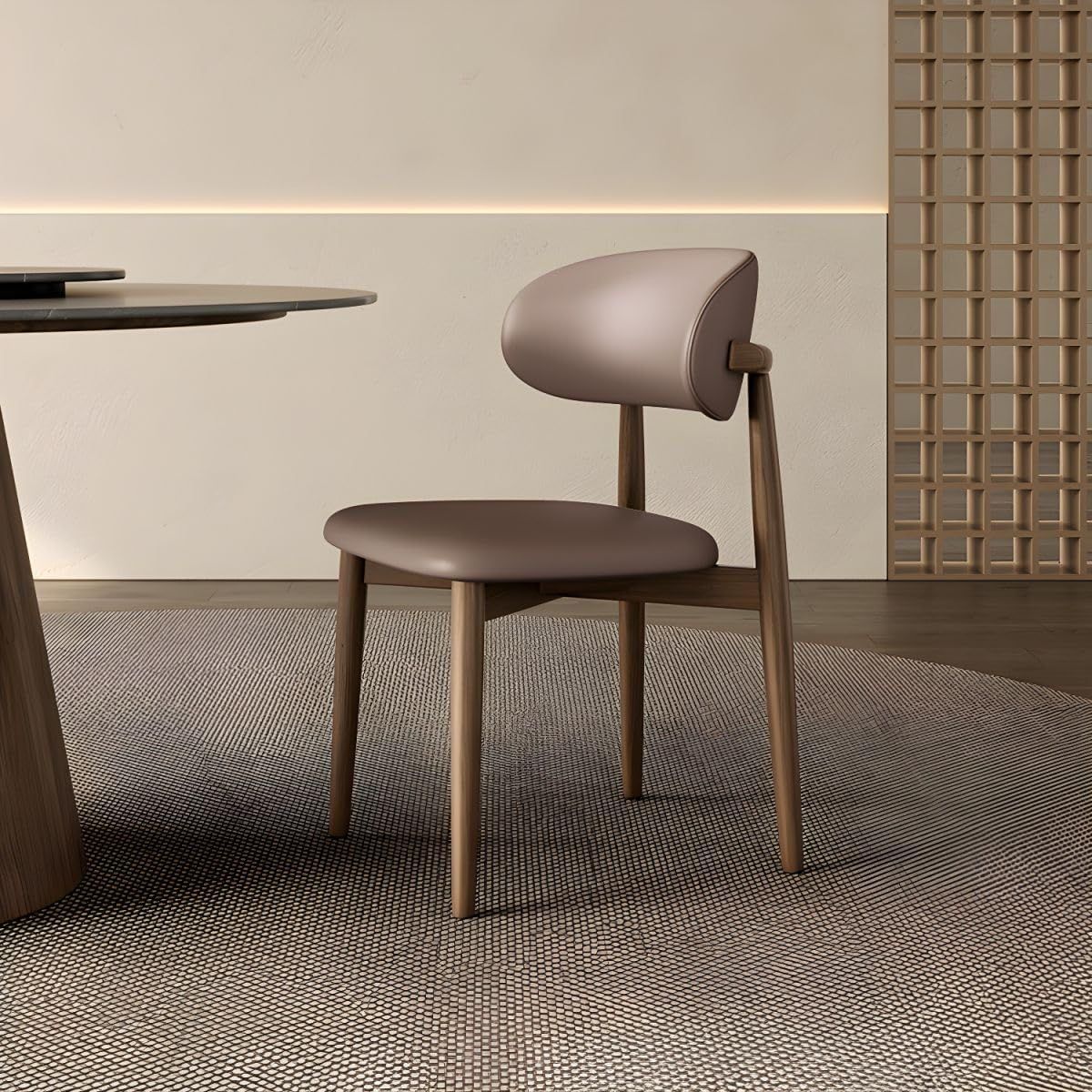 CraftThink Dining Chair, Modern Glam Fabric Upholstered Side Chair