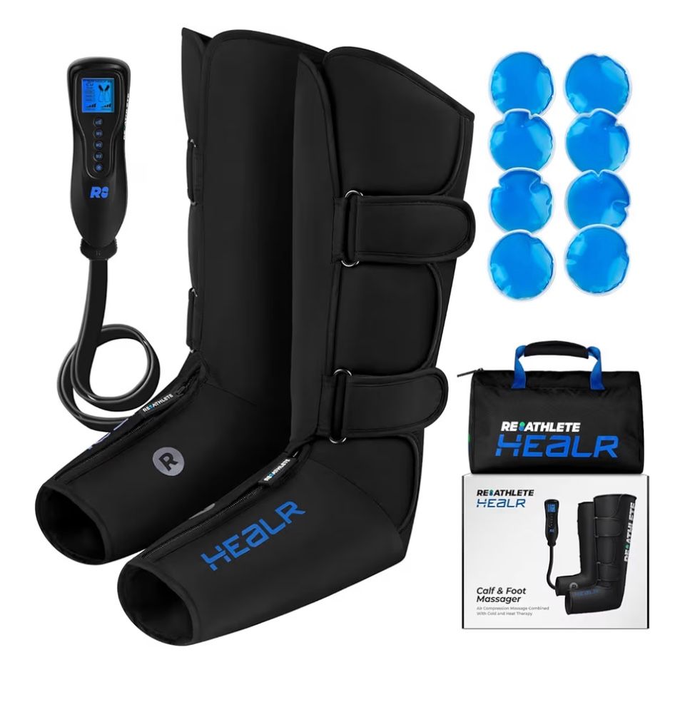 REATHLETE HEALR Adjustable Hot and Cold Therapy Massager Circulation Compression Improvement and Pain Relief for Leg, Calf, and Foot