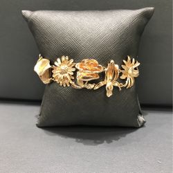 14K Floral Bracelet