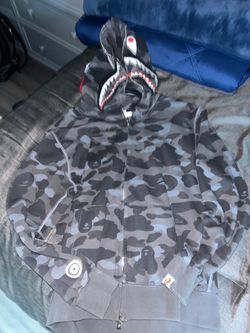 Black bape hoodie size S