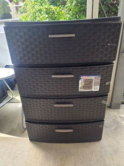 3 sets of 4 drawer weave tower organizer