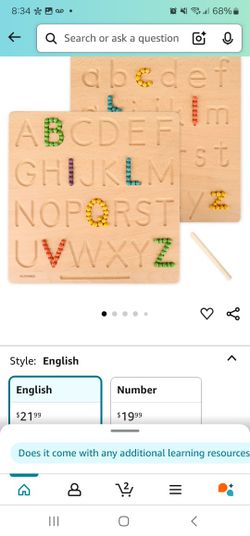 Wooden Alphabet Tracing Board