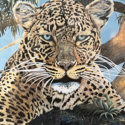 Listed artist certificate of authenticity Doni Kendig beautiful leopard signed