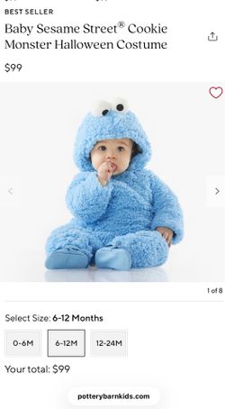 Pottery barn Cookie Monster costume