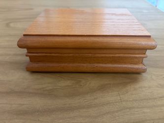 Small Wood Oak Jewelry Box