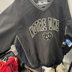 Vintage Early 2000s  Pro Player Notre Dame Fighting Irish pullover windbreaker jacket