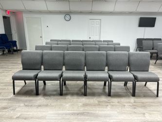 Grey church chairs
