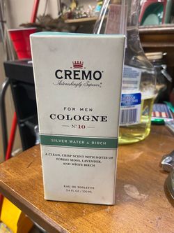Cremo No. 10 Silver Water & Birch Cologne for men NIB