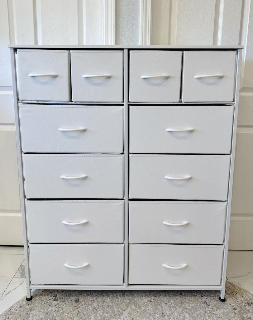 New Large 12 Drawer Dresser Storage Organizer - White