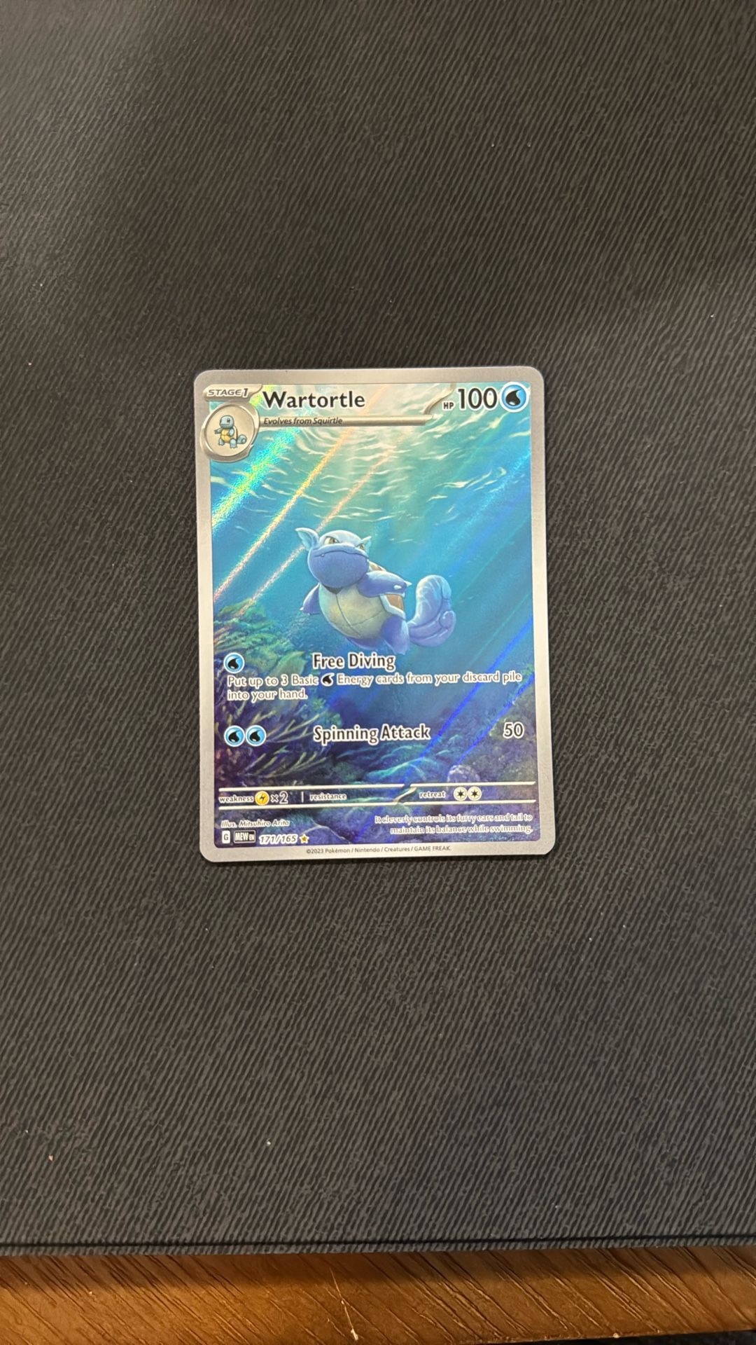 Wartortle 151 Pokemon Card IR