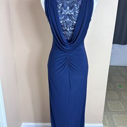 NWT BLUE ADRIANNA PAPELL FORMAL DRESS
