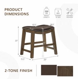 Solid Wood Saddle Stool