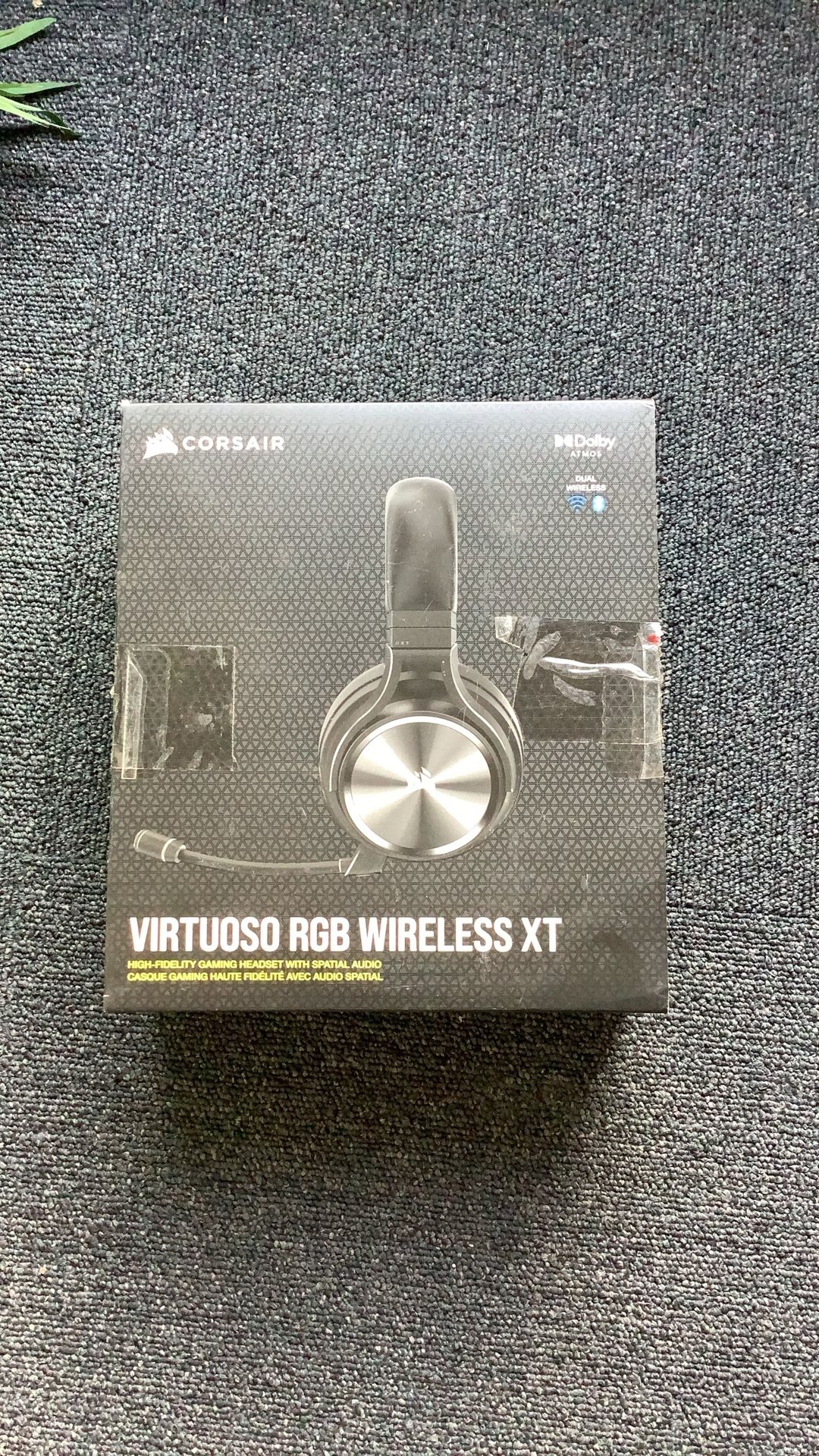 CORSAIR VIRTUOSO RGB WIRELESS XT Multiplatform Gaming Headset With Bluetooth - Dolby Atmos - Broadcast Quality Microphone - iCUE Compatible- PC, Mac,