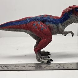 Schleich Special Tyrannosaurus Rex Dinosaur Blue / Red Moveable Jaw 11in  Kids Toy Dino Boys 