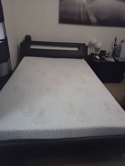 m Bed Frame with LED Headboard and mattress included size full