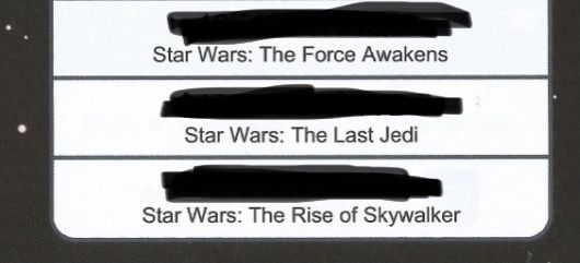 Rey/Kylo Star Wars Trilogy Digital Codes