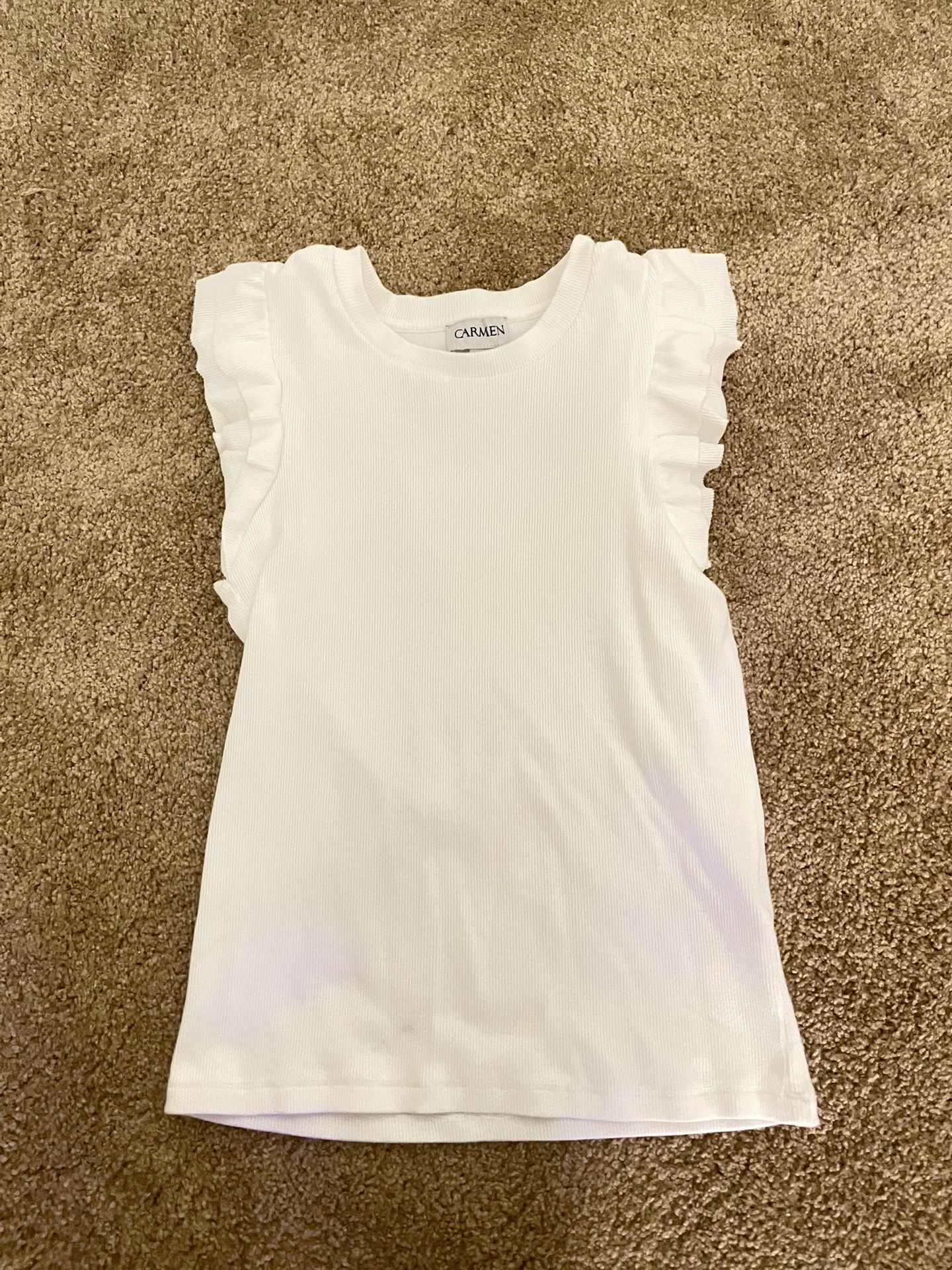 White ruffles shirt