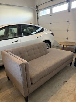 Chaise Lounge Gray Beige Sofa