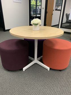 Modern Colorful Ottoman (2 With Wheels)
