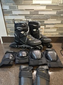 Rollerblade Zetrablade Men’s Skates with Elbow, Knee And Wrist Pads