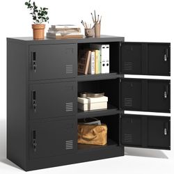 Employee Storage Locker,6 Door Storage Locker,Metal Locker for Employees Office Steel Gym Lockers with Card Slot,Office Storage Lockers for Home,Schoo