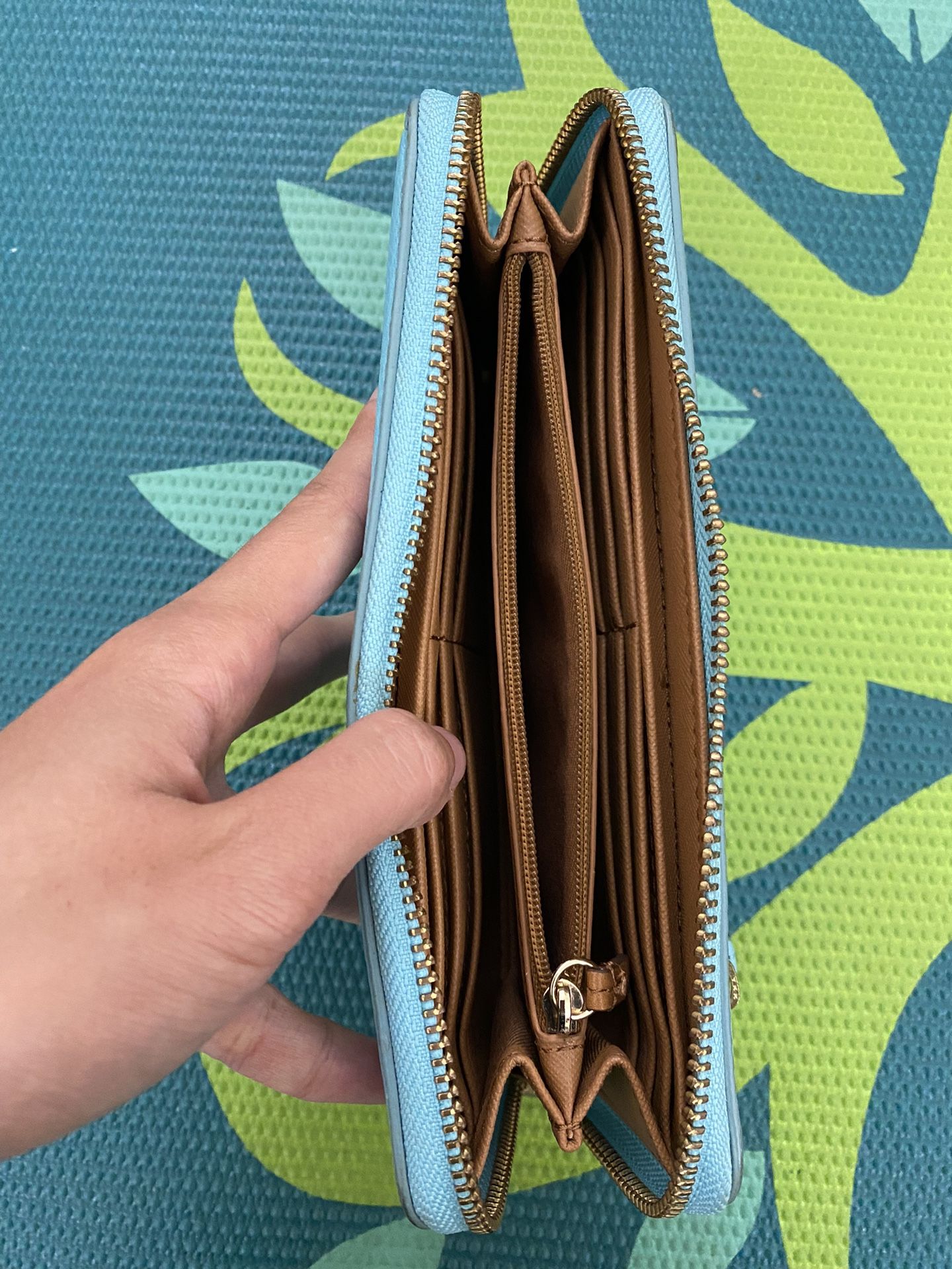 Genuine Leather Blue Wallet