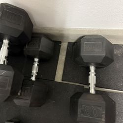 Rubber Hex Dumbells