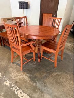 Solid Wood Table and Chair Set