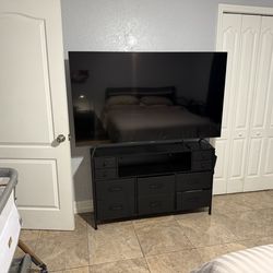 Rolanstar Dresser for Bedroom with LED Lights and Power Outlets, 55" TV Stand