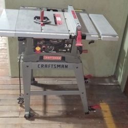 Heavy Duty Factory Craftsman 10 Inch Adjustable Table Saw With Metal Sfand Deal