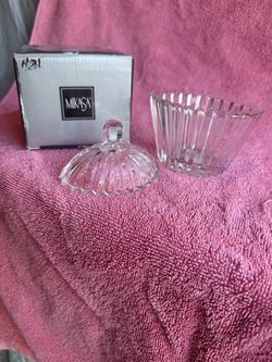 Mikasa Crystal Glass Covered Candy Dish
