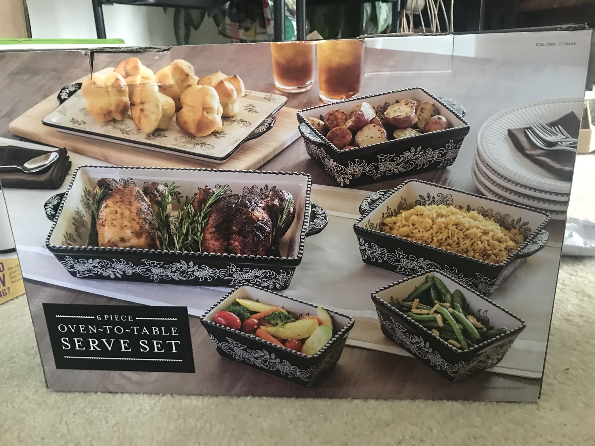 NEW Costco Ceramic Serve Set/Dish set - 6 pc.
