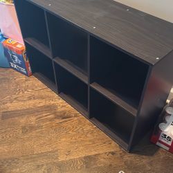 Black 6 Cube Shelf