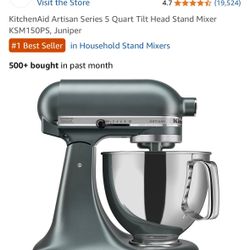 KitchenAid Artisan Series 5 Quart Tilt Head Stand Mixer KSM150PS, Juniper
