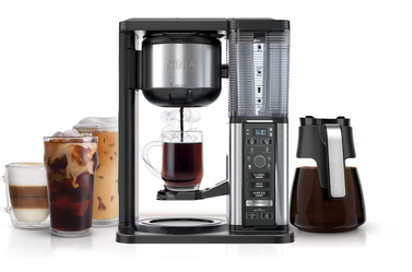 Ninja Coffee Maker, 10-Cup Carafe, Fold-Away Frother, Black