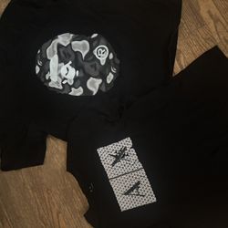 Ax shirt and bape shirt 