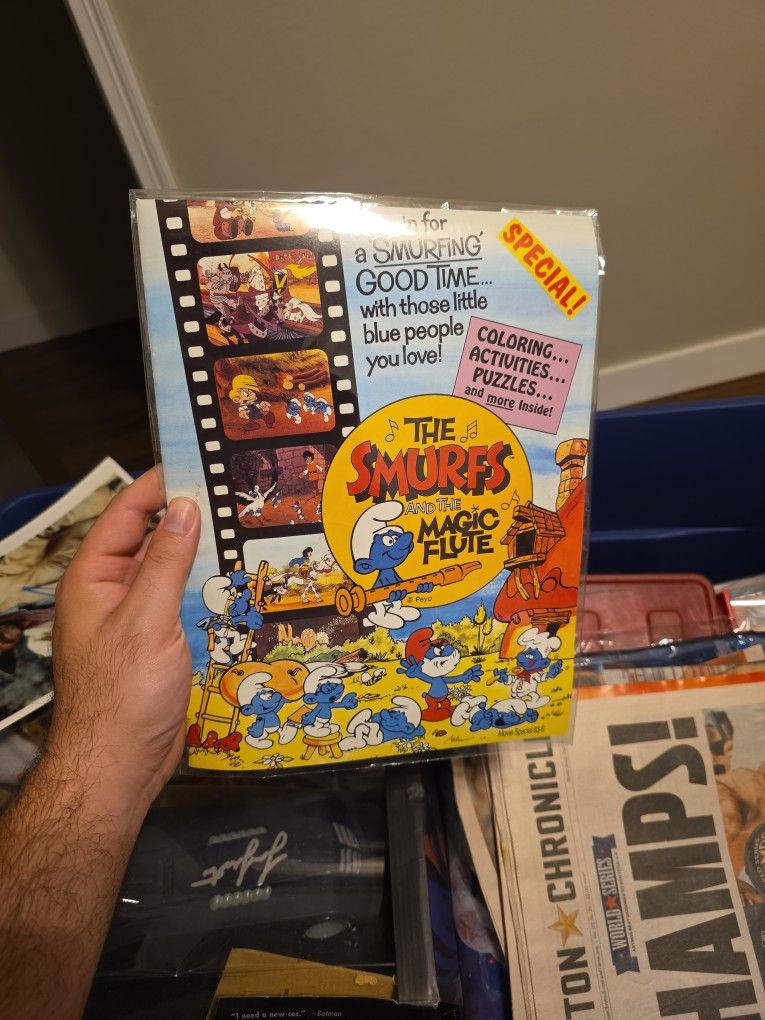 Vintage 1983 The Smurfs and the Magic Flute Movie Program
