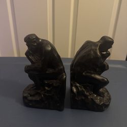 Classic 1999 Barnes and Noble Thinking Man Bookends
