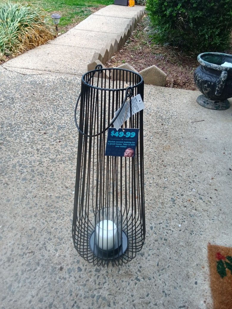 Basket With Candle Holder