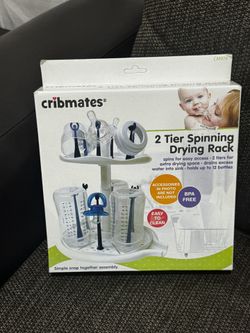 Cribmates 2 Tier Spinning Drying Rack, Holds up to 12 Bottles