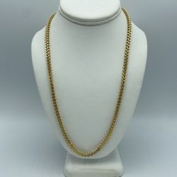10kt Yellow Gold Wheat Link Chain 22.5”
