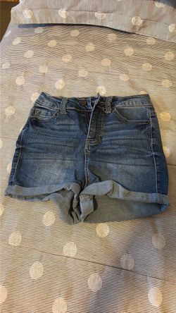 Women's Denim Jean Shorts with Cuffed Hem
