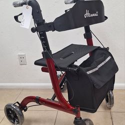 Rollator Walker for Seniors, Lightweight Foldable All Terrain